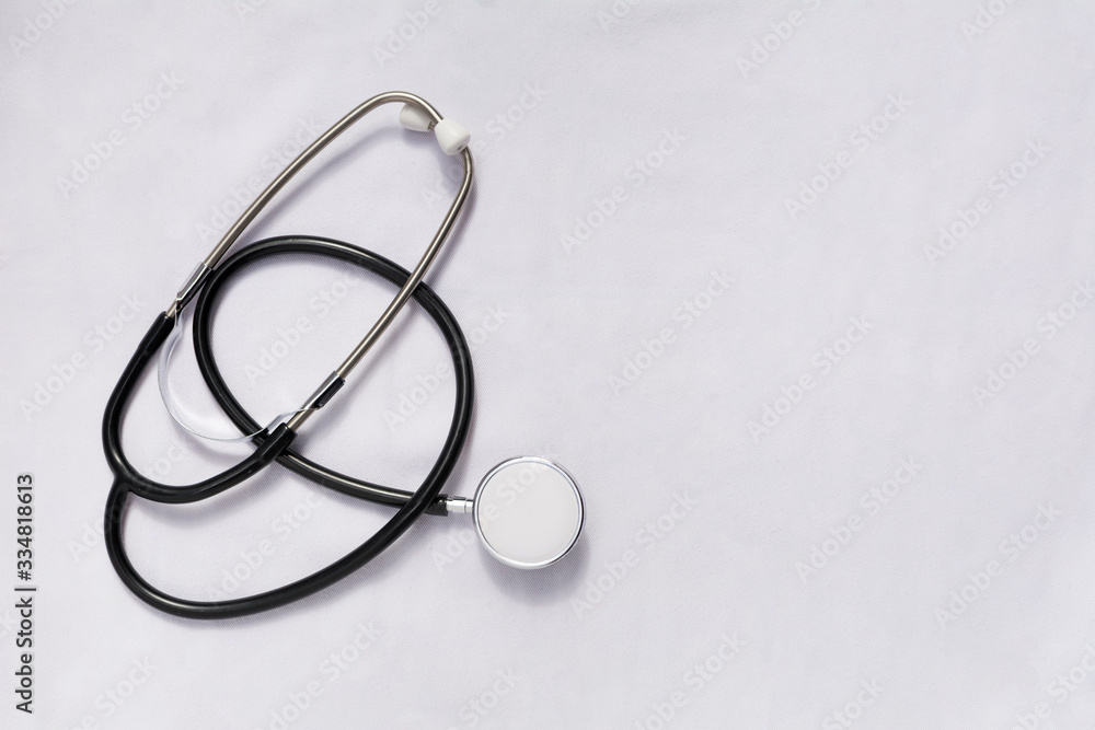 Dual-head stethoscope for medicine isolated on white background. Dual-head stethoscope for medicine isolated on white background.