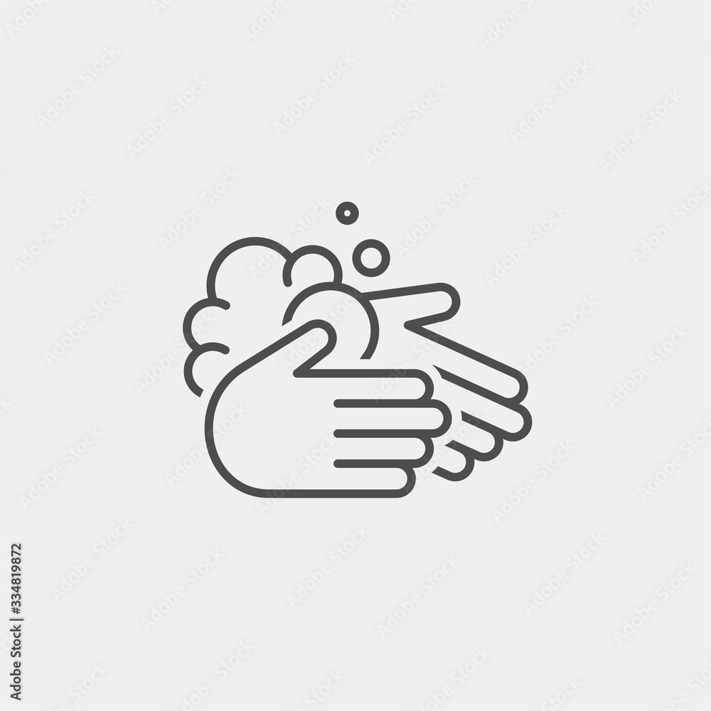 Hand wash flat vector icon. Clean hands flat vector icon Hand wash flat vector icon. Clean hands flat vector icon