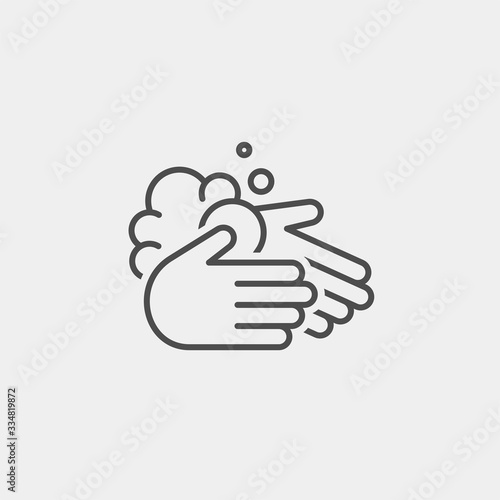 Hand wash flat vector icon. Clean hands flat vector icon
