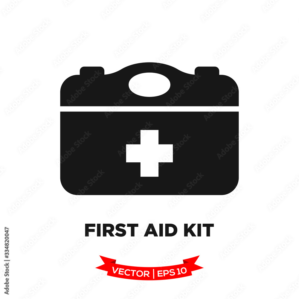 Obraz premium first aid box vector icon, medical kit icon