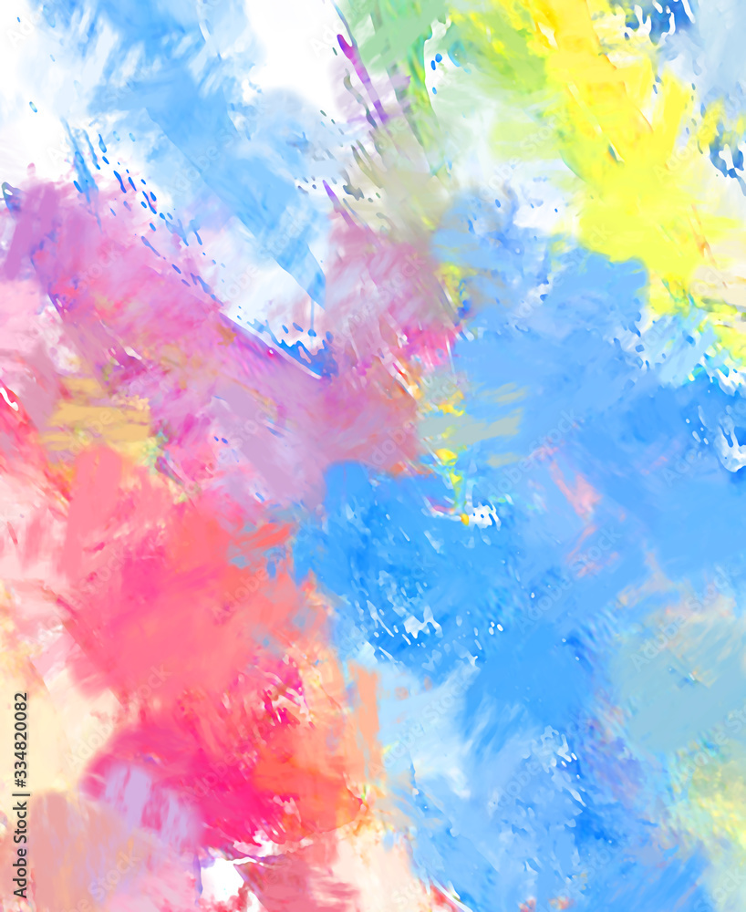 Fototapeta premium Brushed Painted Abstract Background. Brush stroked painting. Strokes of paint. 2D Illustration.