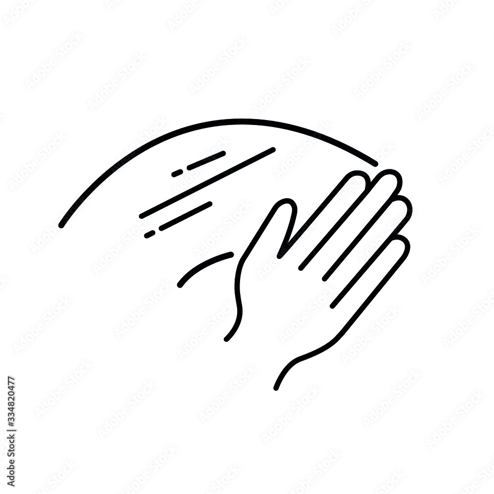 Pictogram wiping down surface Pictogram wiping down surface