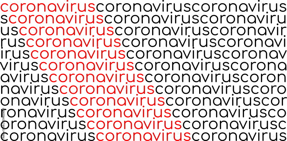 Coronavirus inscription seamless background Coronavirus inscription seamless background