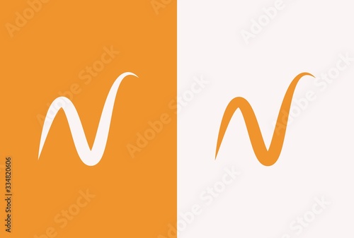 Letter N logo icon design template elements
