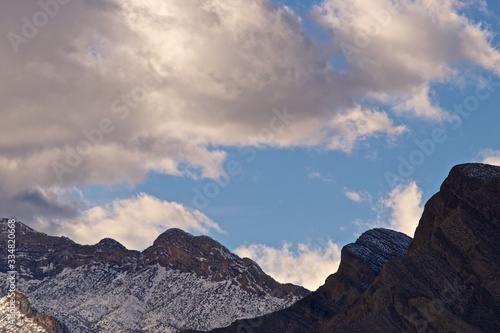 Fototapeta Naklejka Na Ścianę i Meble -  Snowy Mountains & Clouds