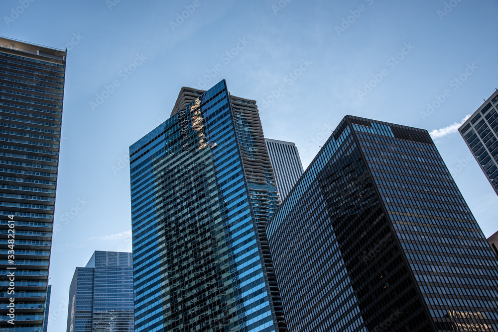 One of the many iconic skyscrapers in Chicago