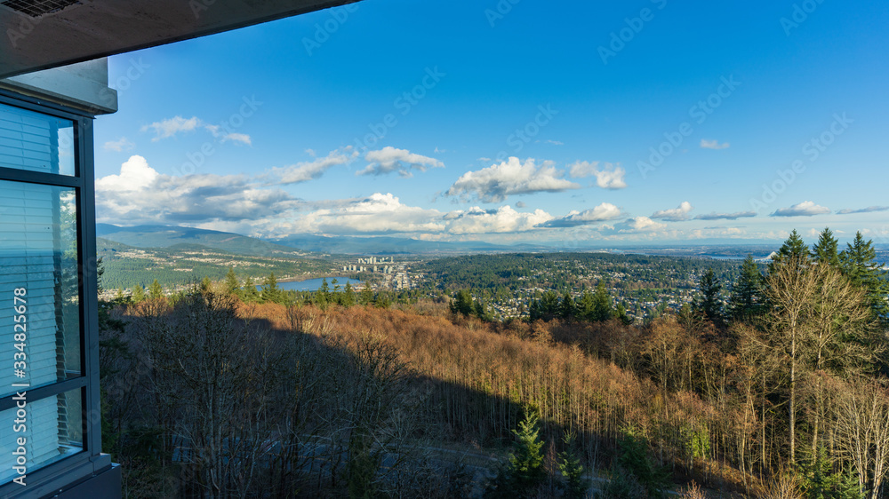 panoramic view of Fraser Valley, BC - pre-spring