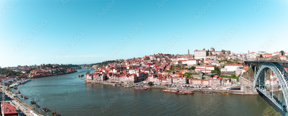 Panoramic view Of the Banks Of River Durou, Porto, Portugal