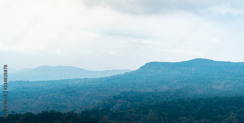 Landscape of a tropical forest at Southeast Asia. Thailand.