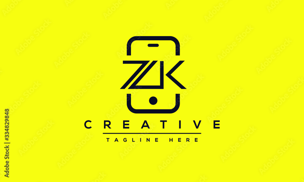 Modern letters ZK, Z&K Logo Design Template Vector monogram. Modern letters ZK, Z&K Logo Design Template Vector monogram.