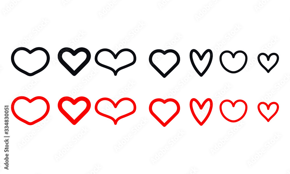 Heart symbol icons vector design 
