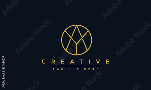 Modern letters AY, A&Y Logo Design Template Vector YA monogram.