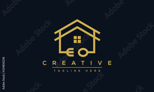Food House, Restaurant Logo design. Creative idea of Cooking, home food logotype template.