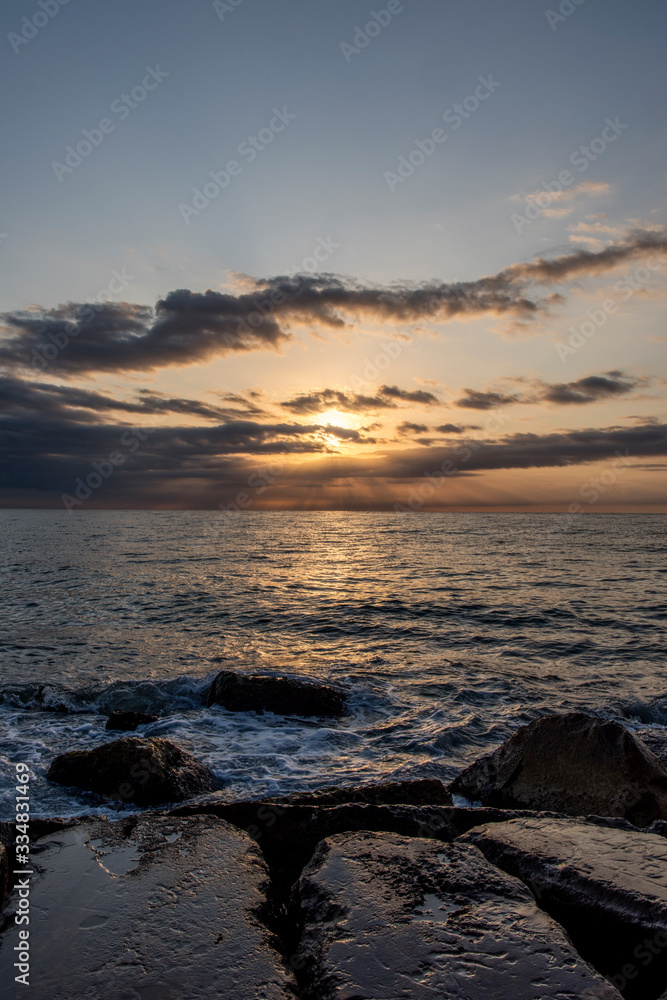 sunset over sea sunset over sea