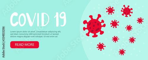 Coronavirus outbreak and coronaviruses influenza background as dangerous flu strain cases as a pandemic medical health risk. banner and template