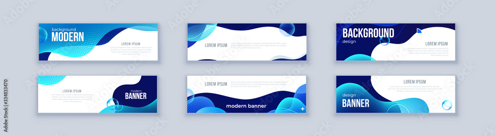 Liquid abstract banner design. Fluid Vector shaped background. Modern Graphic Template Banner pattern for social media and web sites