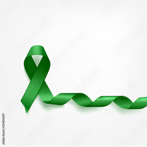 Symbolic Atlas green ribbon. The problem of cerebral palsy The problem of Lyme disease The problem of kidney cancer Mental health problems
