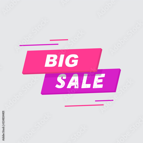 Sale banner template design. Big sale special offer. Vector illustration.