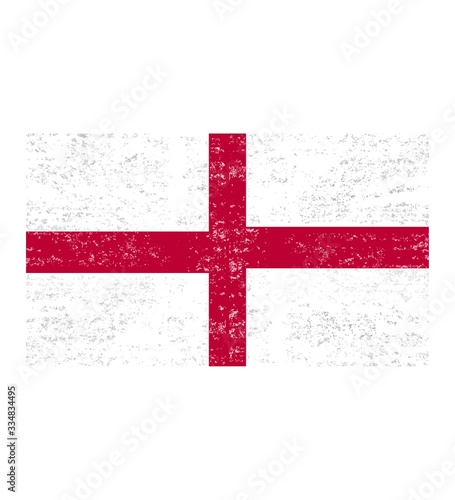 England flag , St George's Cross Flag    Flag of the Kingdom of England . Grunge England Flag 