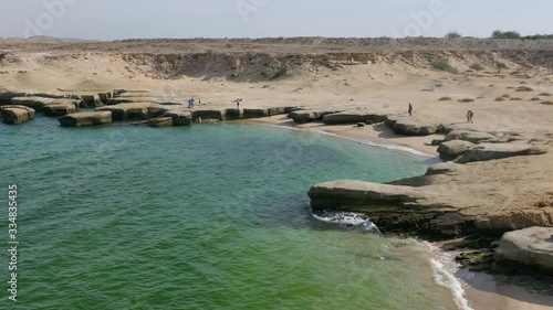 Wallpaper Mural Aerial of tranquil sea waters hitting on an exotic beautiful remote empty beach Torontodigital.ca