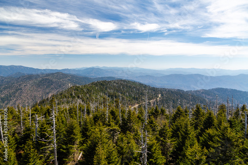 The Smoky Mountains mountains from the top of Clingman's Dome