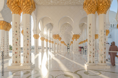 Canvas Print Interior of Sheikh Zayed Grand Mosque Center, Abu Dhabi