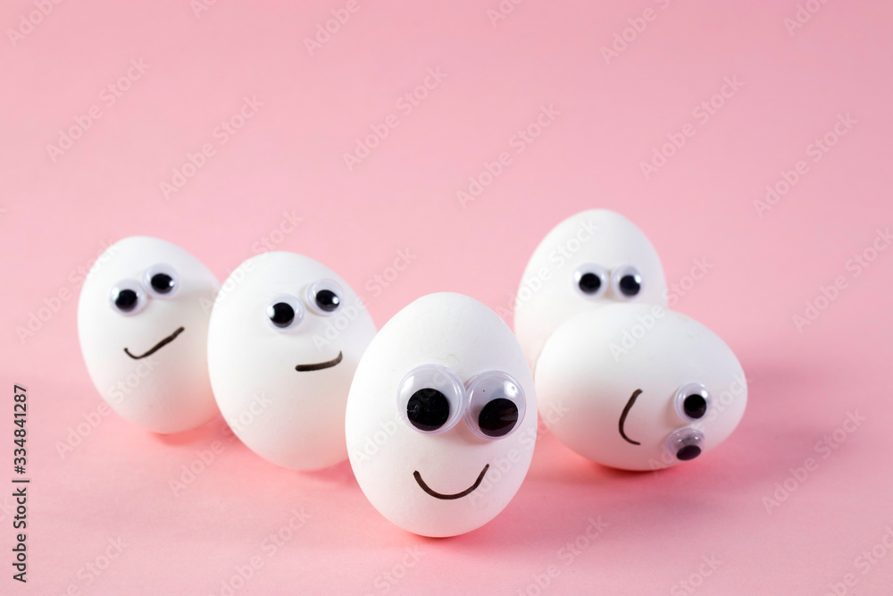 concept social networks communication and emotions - eggs wink concept social networks communication and emotions - eggs wink