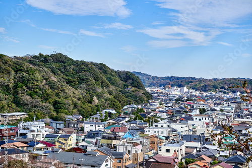 Kamakura city from the top of the hill