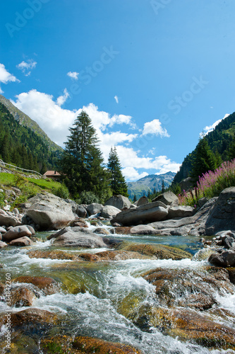 Mountain river. Switzerland