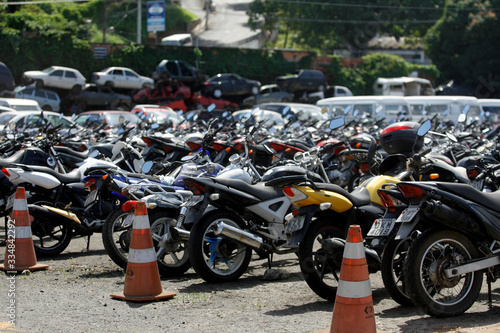 motorcycles seized on the patio photo