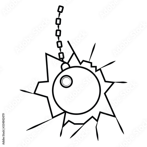 The dismantling of the wall icon
