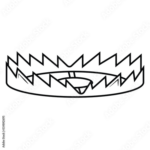 Hunt trap icon vector illustration

