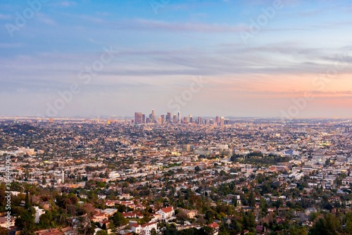 Wallpaper Mural panoramic view of the city of Los Angeles illuminated at night in California Torontodigital.ca