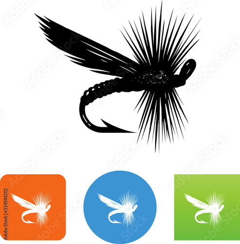 Caddis Pattern Fly Fishing Icon