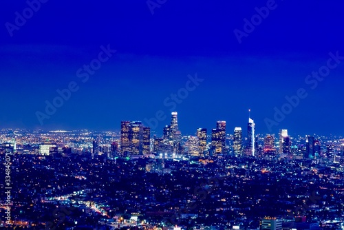 Wallpaper Mural panoramic view of the city of Los Angeles illuminated at night in California Torontodigital.ca