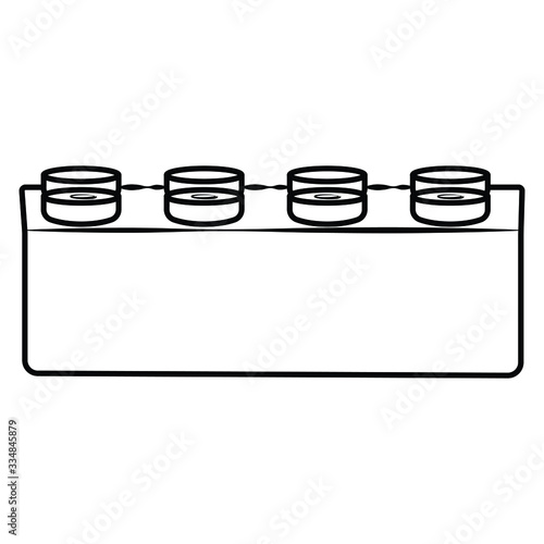 Children's cubes. Vector drawing icon
