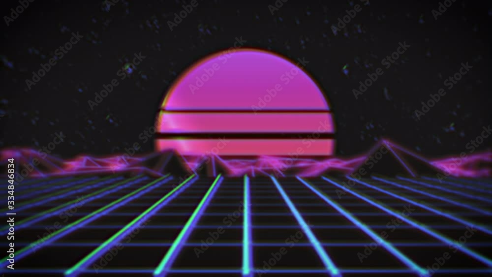Outrun Retro 80s Background Loop 4K Outrun Retro 80s Background Loop 4K