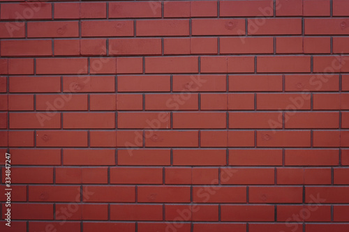 Red brick wall. Brick wall background.