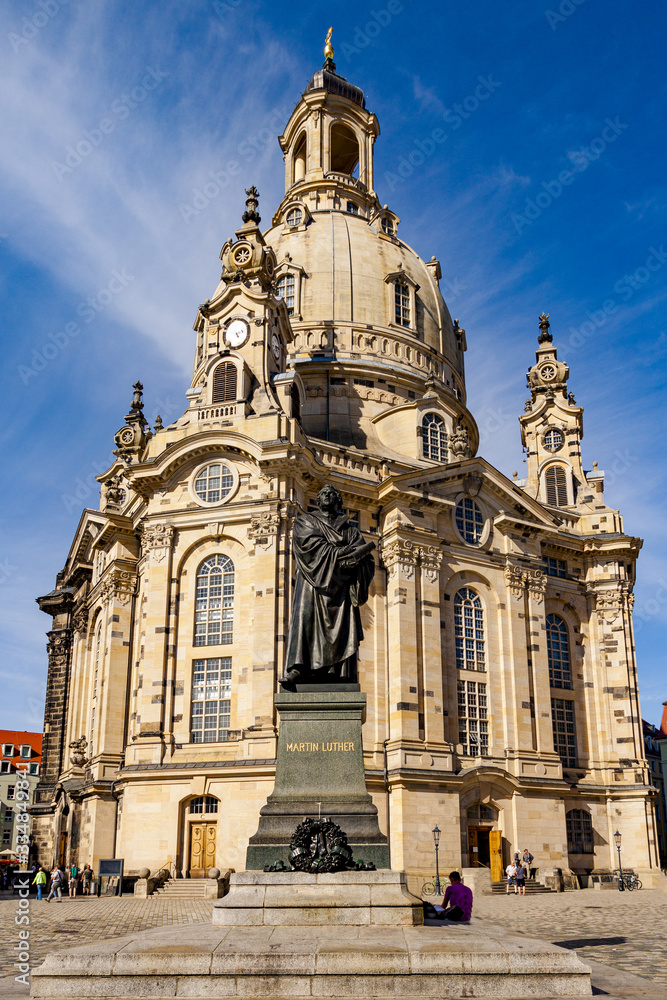 Dresden-Martin Luther Denkmal vor der Frauenkirche