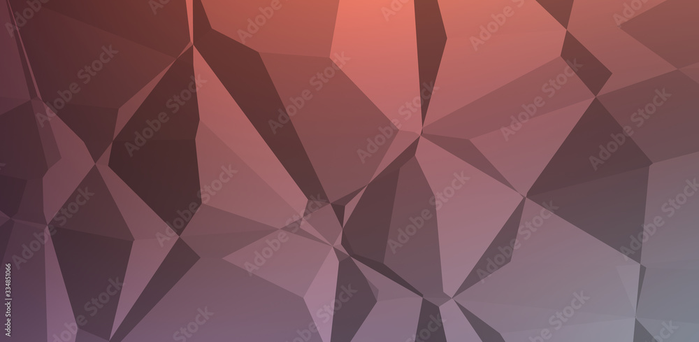 Fototapeta premium Polygonal background. Colorful wallpaper with geometric design. Digital 3d illustration.