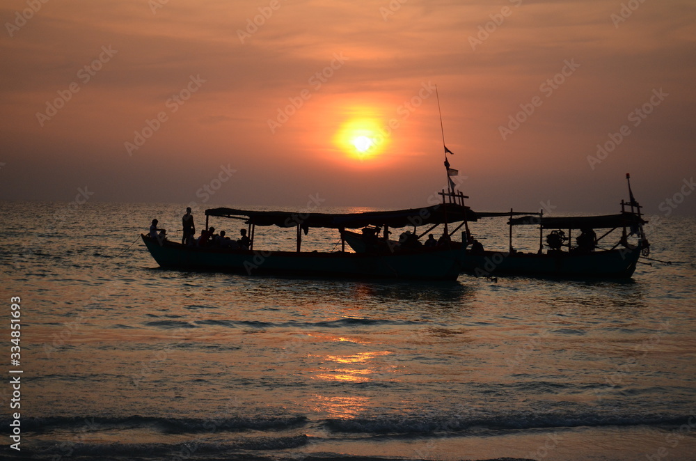 Sunset at the Gulf of Thailand