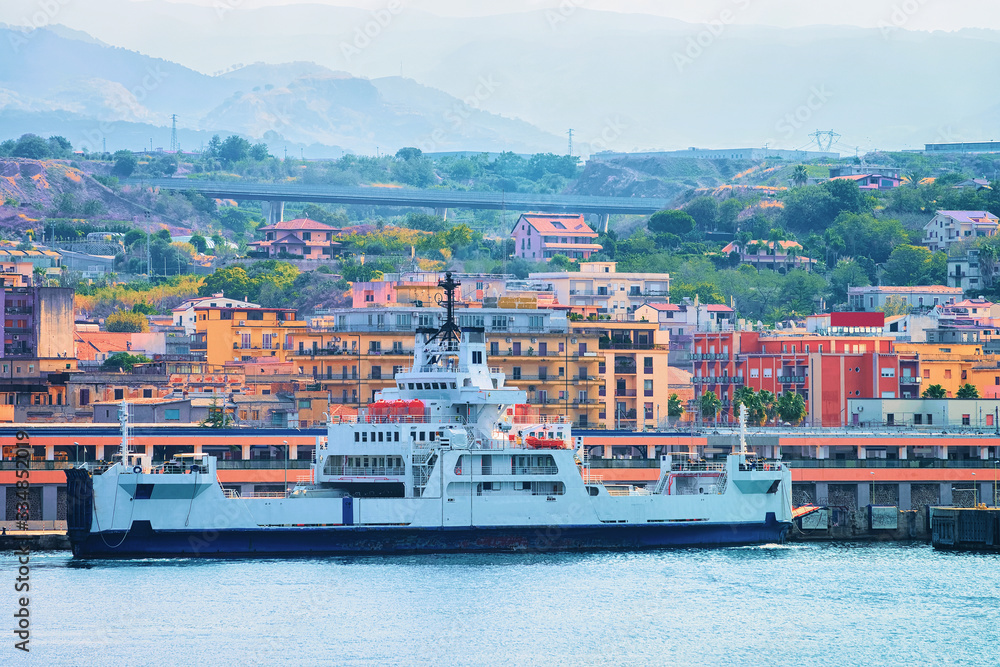 Passenger ferry ship Mediterranean Sea at Reggio Calabria