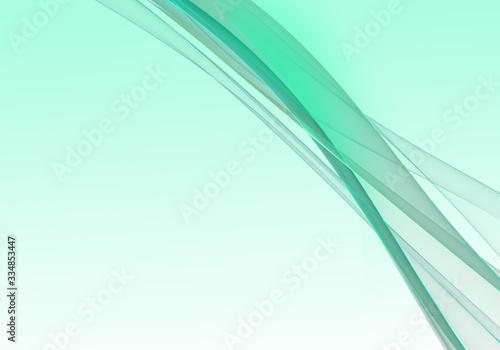 Abstract background waves. White and mint green abstract background.