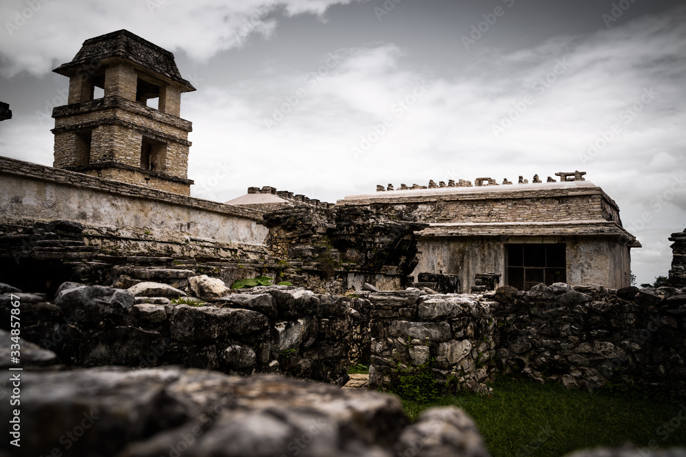 Naklejka premium maya ruines in Mexico jungle