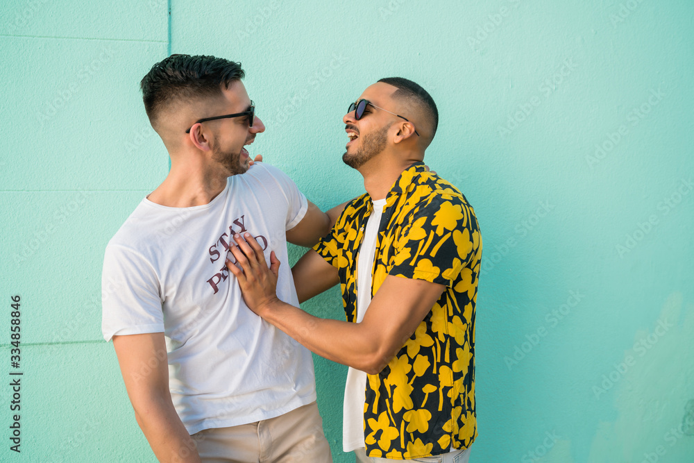 Gay couple spending time together. Gay couple spending time together.