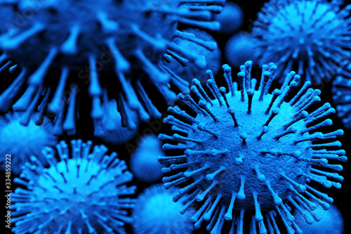 design element. 3d illustration. rendering. Coronavirus outbreak. Pandemic. Medical health risk. Disease cells