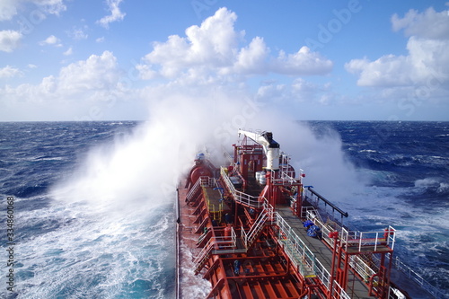 Tanker in bad weather / storm