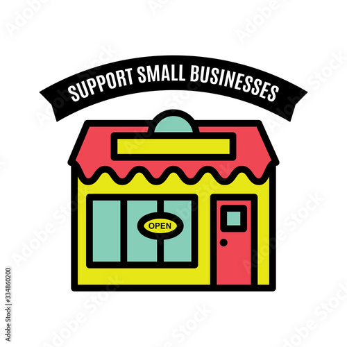 Support Small Businesses Illustration