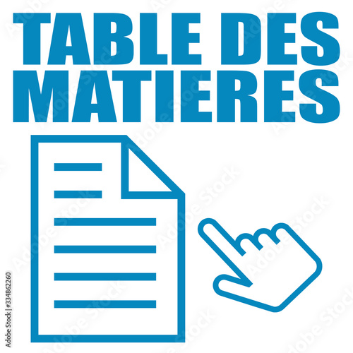 Logo table des matières.