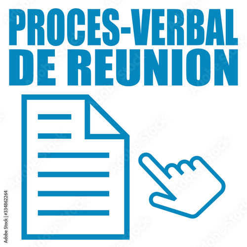 Logo procès-verbal de réunion.